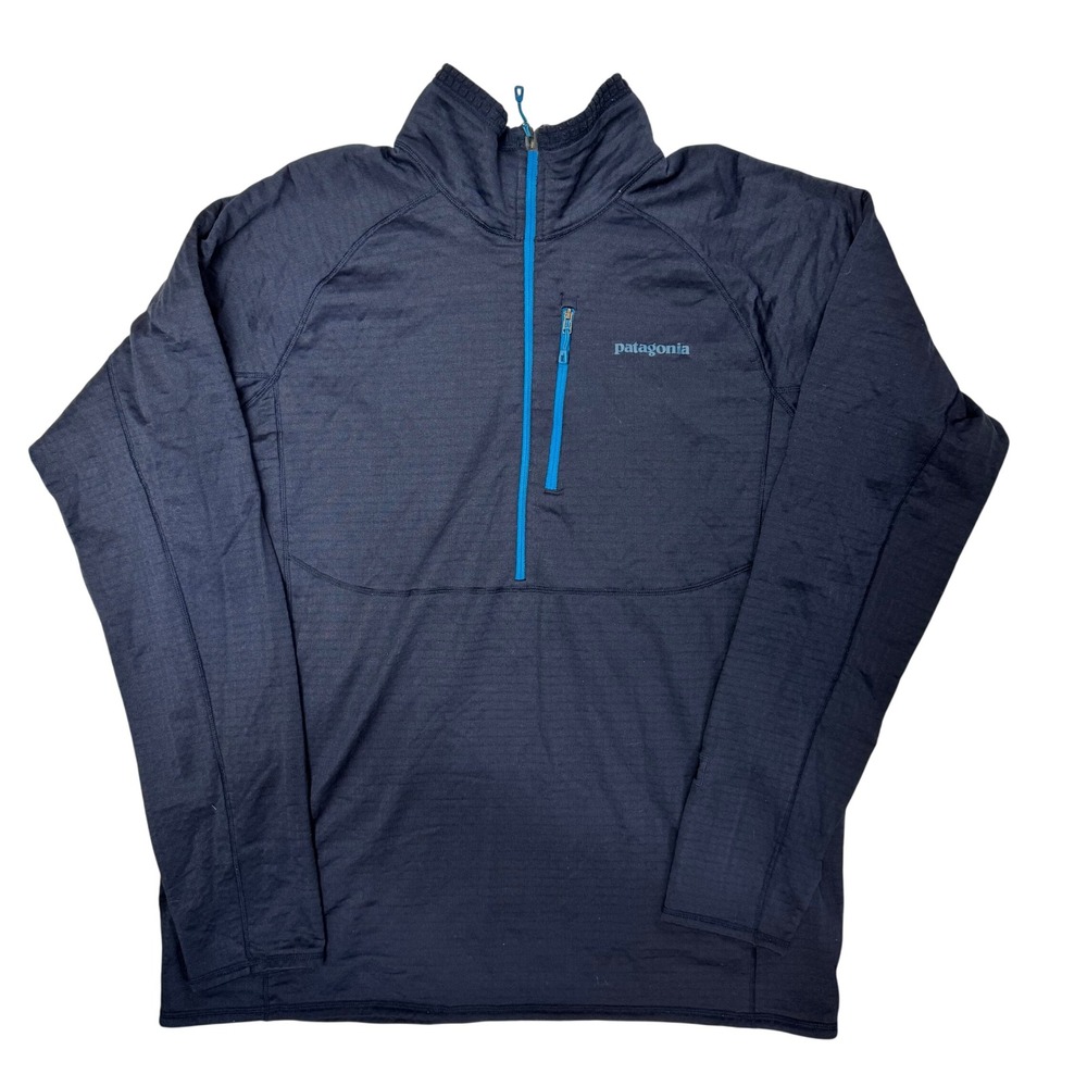 Patagonia R1 Pullover Mens XL Navy Blue Polartec Power Dry Half Zip